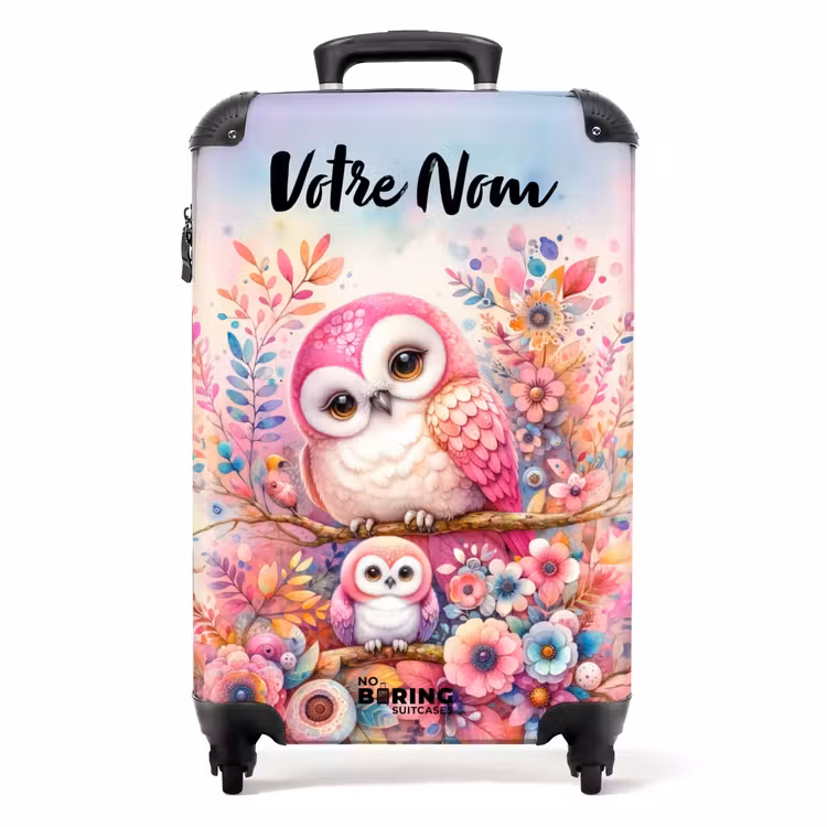 Valise avec nom - Rubis rose — 1