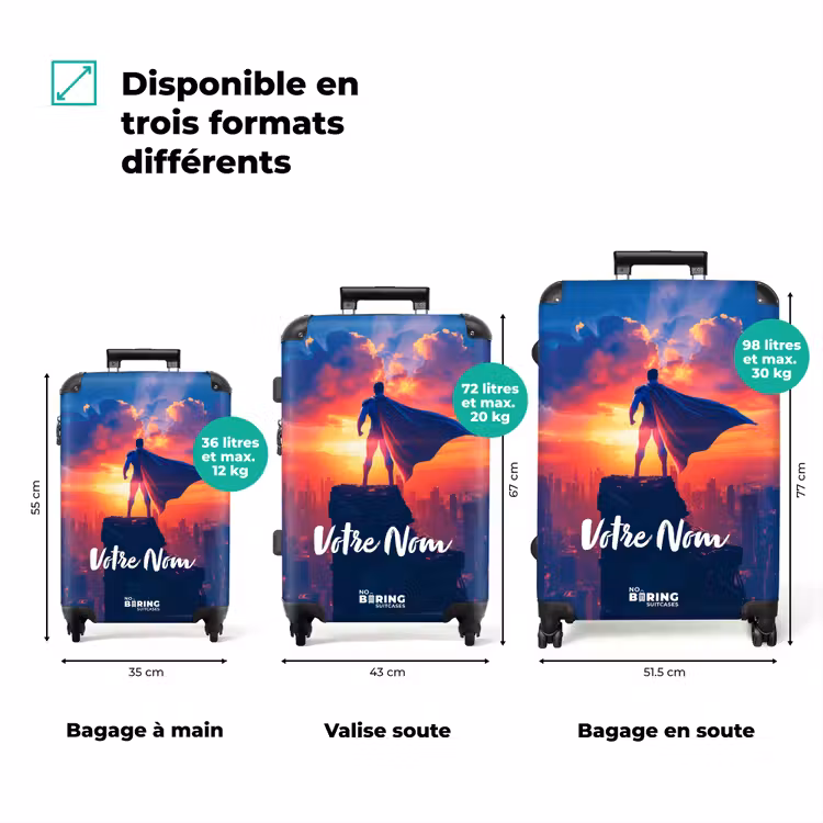 Valise avec nom - Super-héros des gratte-ciel — 3