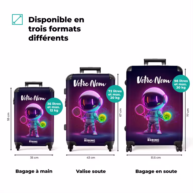 Valise avec nom - Tennis de l'espace — 3