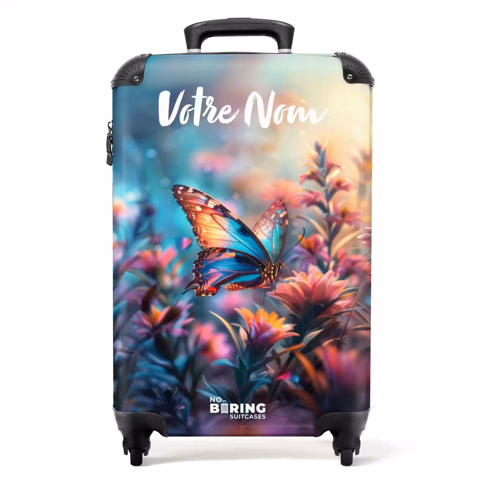 Valise avec nom - Fleurs de papillon — 1