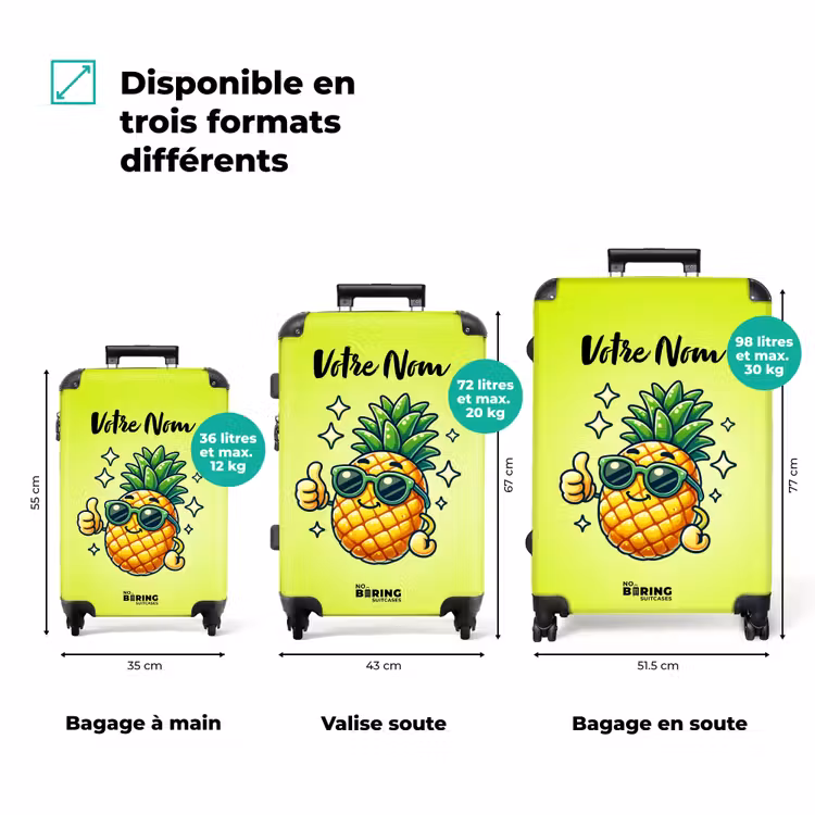 Valise avec nom - Ahmed ananas — 3