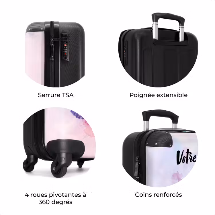 Valise avec nom - Aquarelle aurore — 8