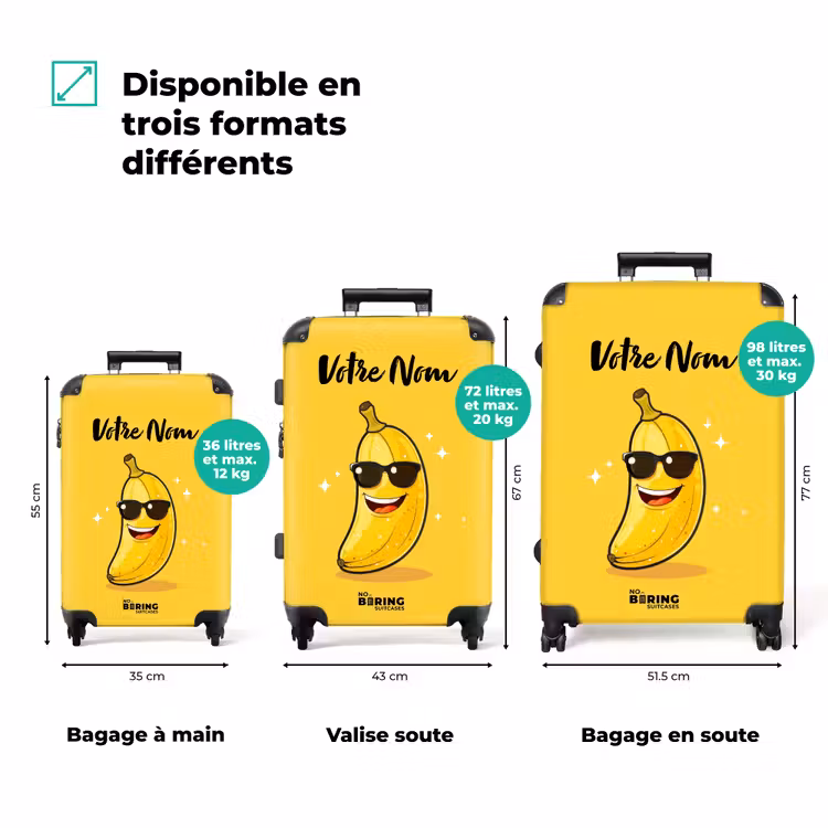 Valise avec nom - Banane Barry — 3