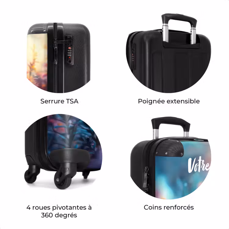 Valise avec nom - Fleurs de papillon — 8