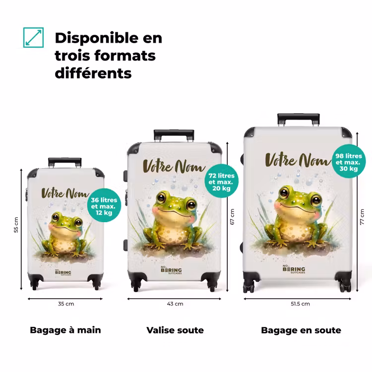 Valise avec nom - Grenouille Kris — 3