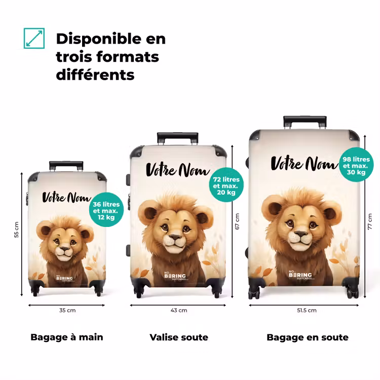 Valise avec nom - Ludo lion — 3