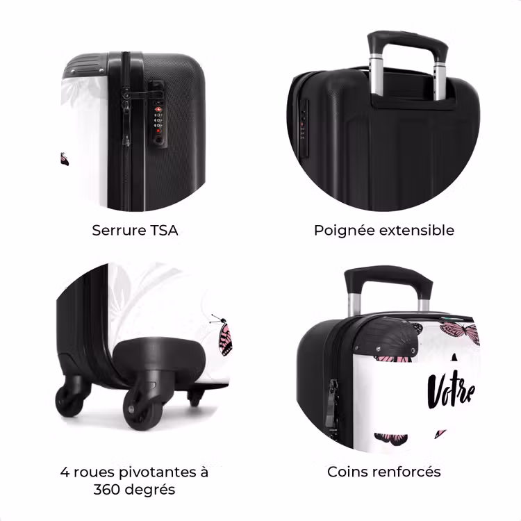 Valise avec nom - Mer de papillons — 8