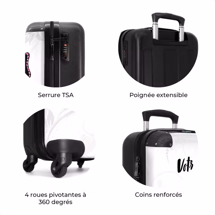 Valise avec nom - Monarque magenta — 8