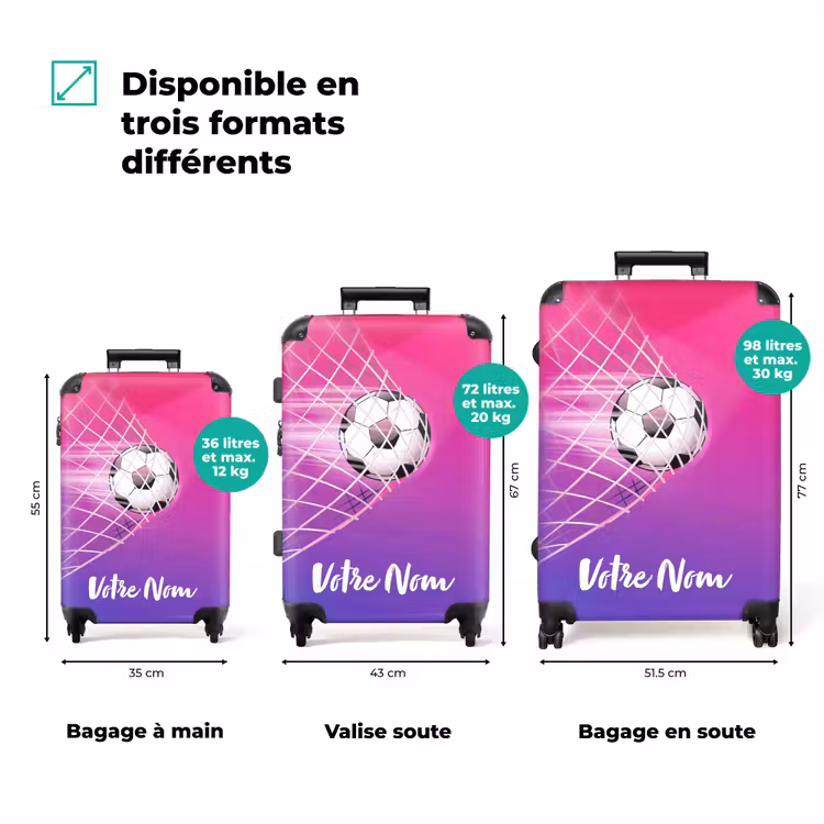 Valise avec nom - Objectif rose — 3