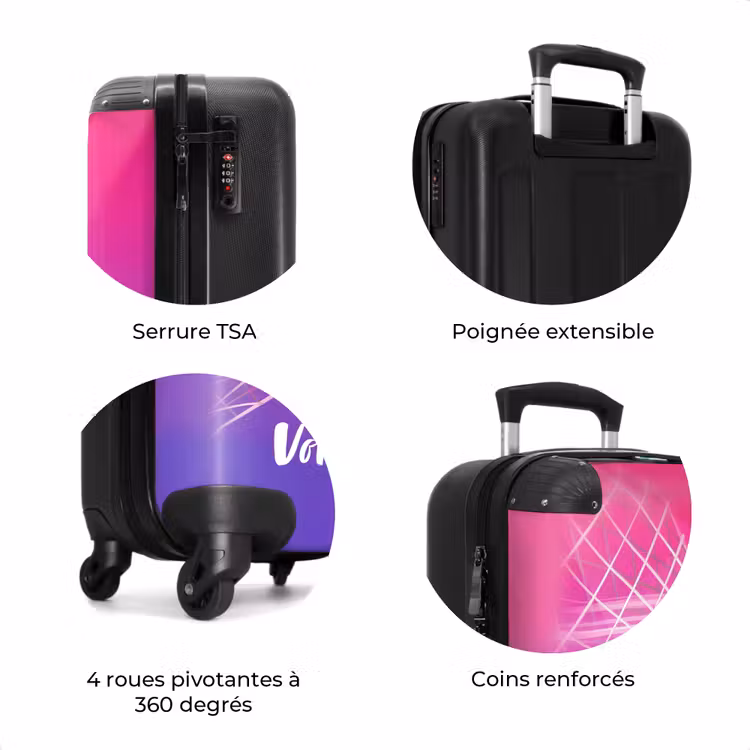Valise avec nom - Objectif rose — 8