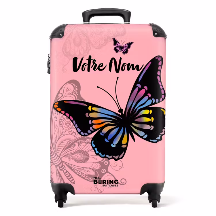 Valise avec nom - Papillon Bubblegum — 1