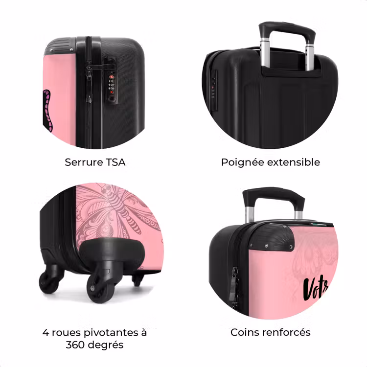 Valise avec nom - Papillon Bubblegum — 8