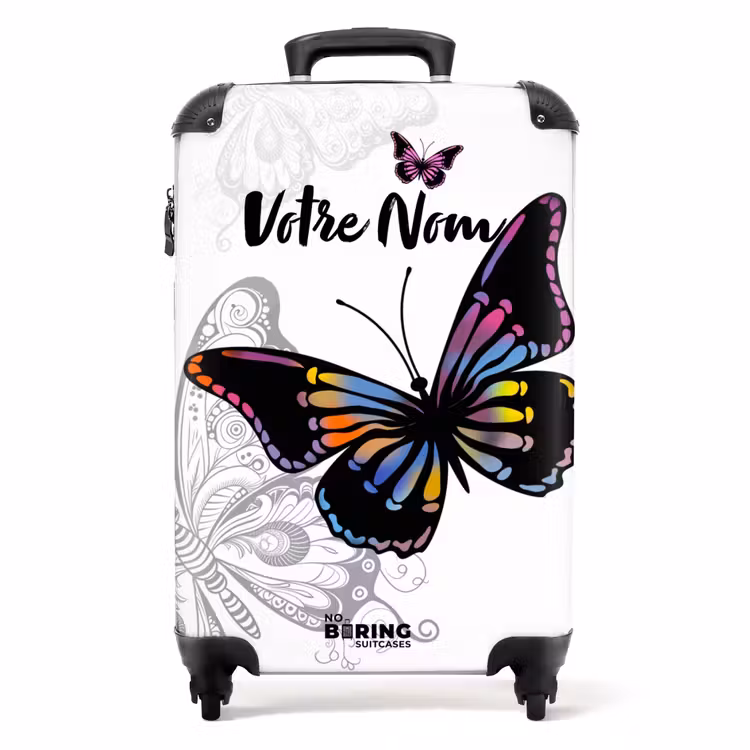 Valise avec nom - Papillon pétale — 1