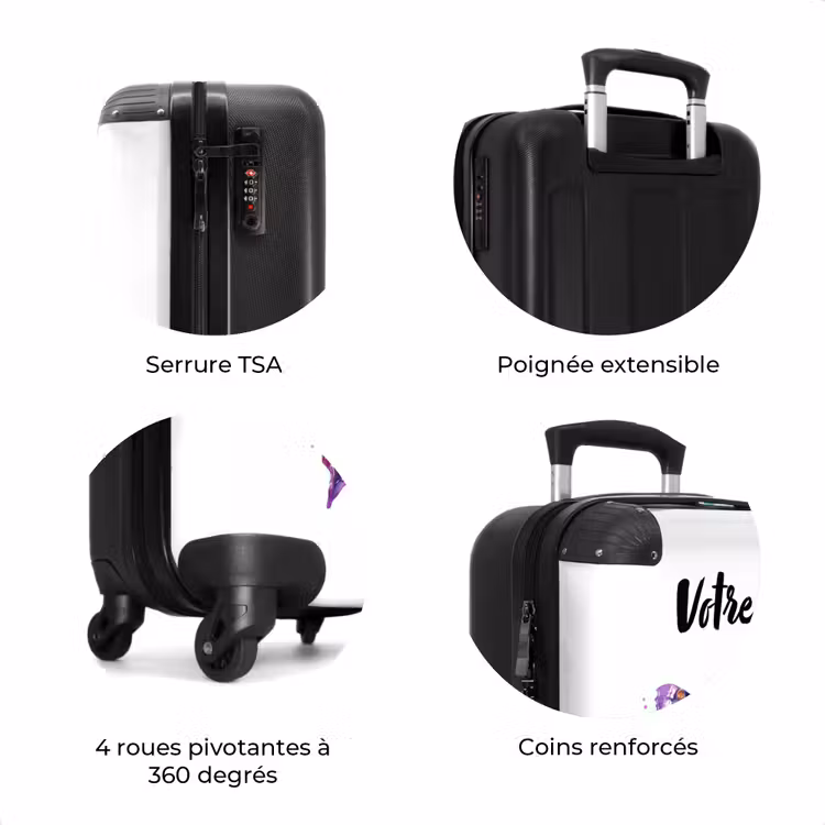 Valise avec nom - Papillon violet — 8