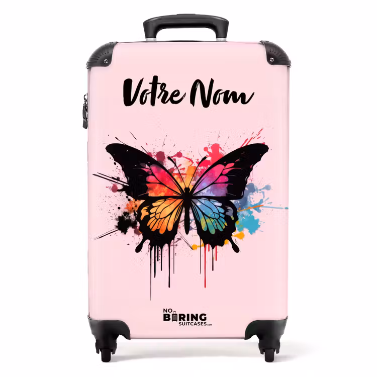 Valise avec nom - Peinture pour papillons — 1