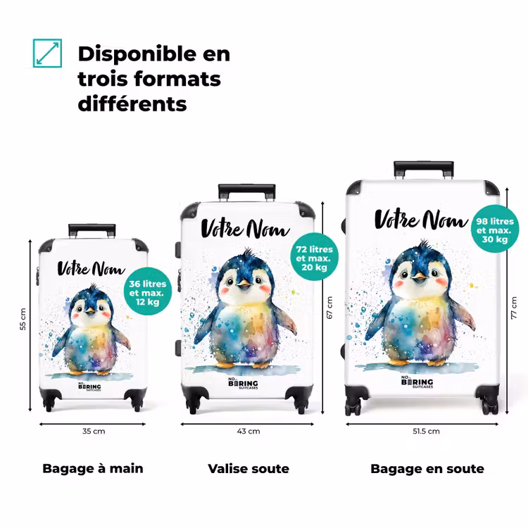 Valise avec nom - Pingouin Picasso — 3