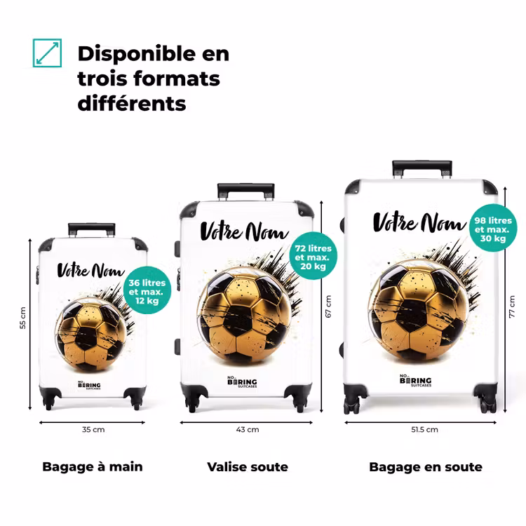 Valise avec nom - Recherche de but en or — 3