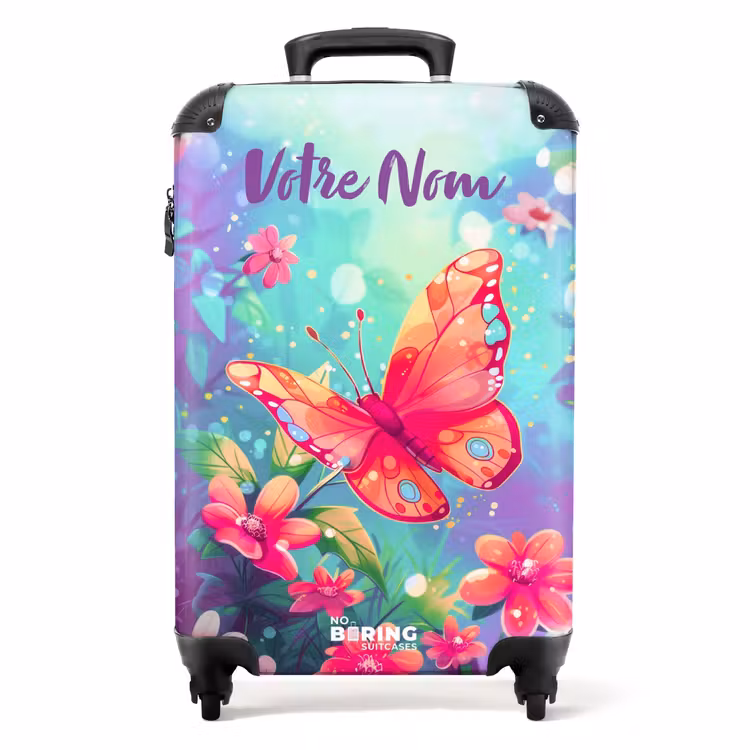 Valise avec nom - Superbe papillon — 1