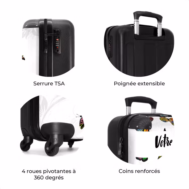 Valise avec nom - Tempête de papillons — 8