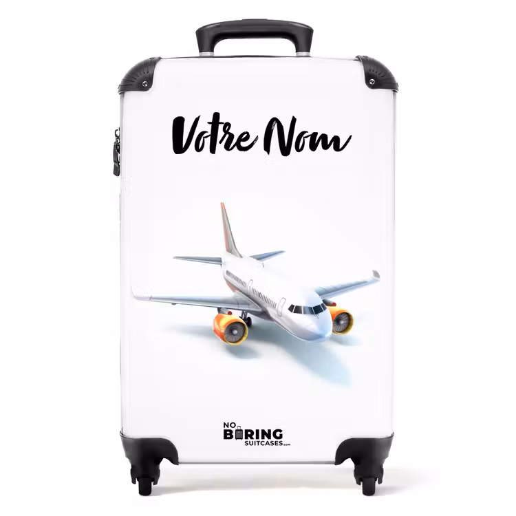 Valise avec nom - Tourbillon blanc — 1