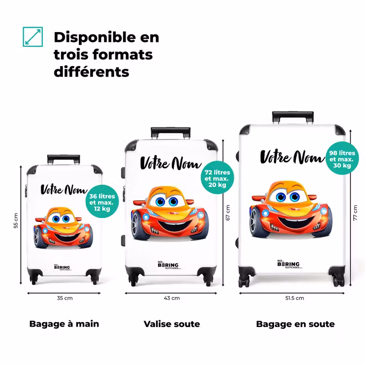 Valise avec nom - Voiture Auke — 3