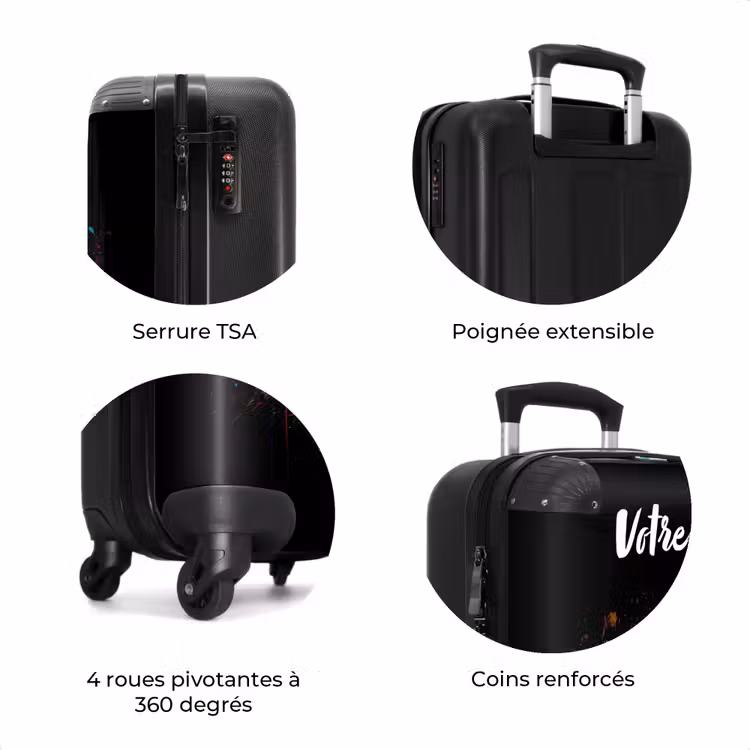 Valise avec nom - Basket-ball orange au milieu des éclaboussures de peinture — 8