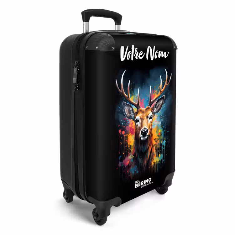 Valise avec nom - Cerf avec bois entre les graffitis — 2