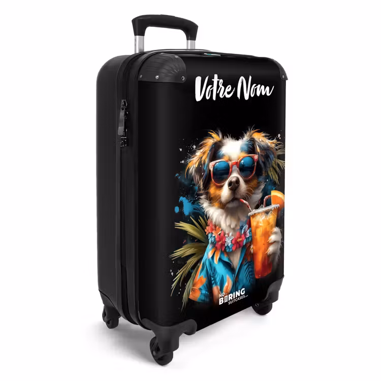 Valise avec nom - Chien dans les sphères tropicales — 2