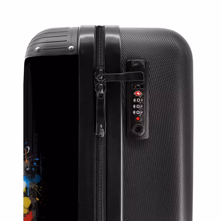 Valise avec nom - Chimpanzé avec des écouteurs et de la peinture à graffiti — 6