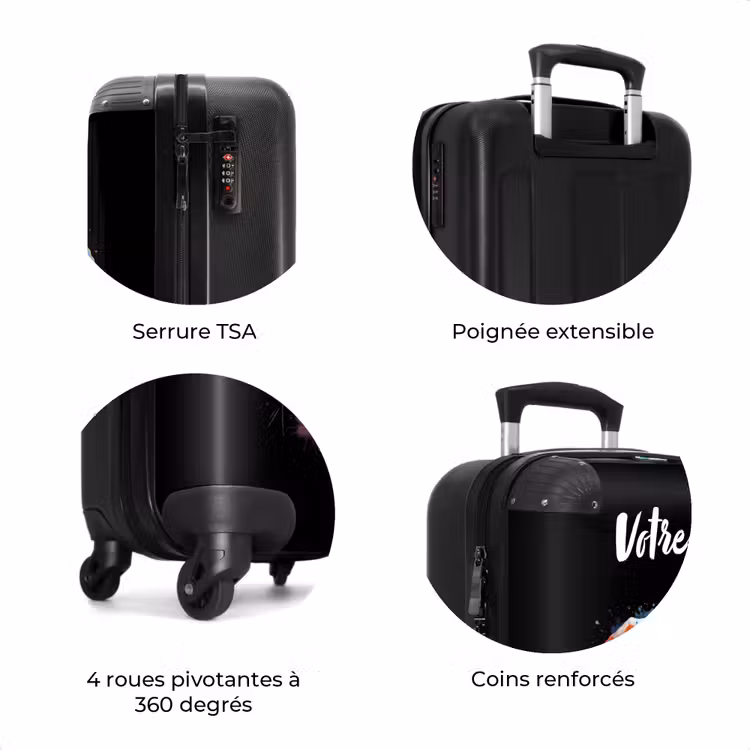 Valise avec nom - Éléphant décoré d'éclaboussures colorées — 8