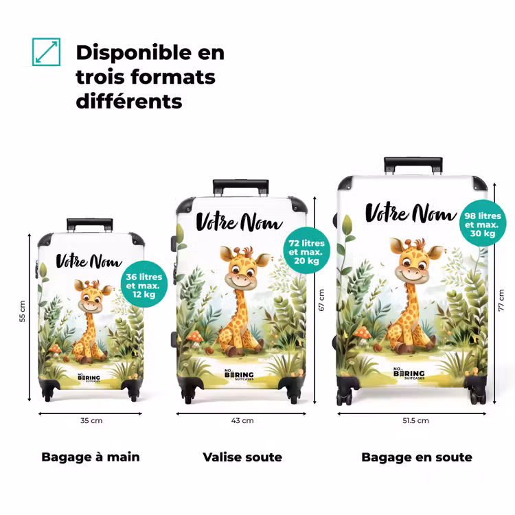 Valise avec nom - Girafe Guusje — 3
