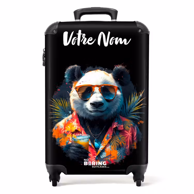 Valise avec nom - Le panda comme art de rue tropical — 1