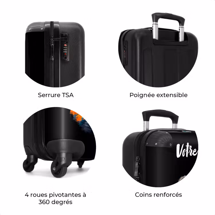 Valise avec nom - Le panda comme art de rue tropical — 8