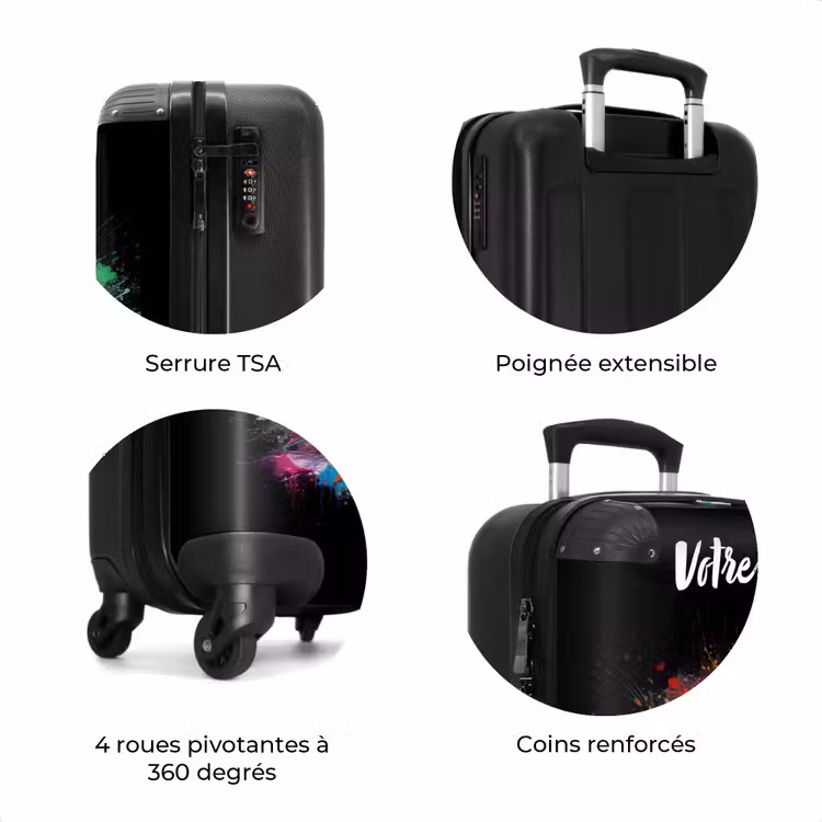 Valise avec nom - Paint blob Football — 8