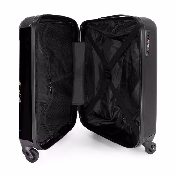 Valise avec nom - Palmiers maculés de peinture — 5
