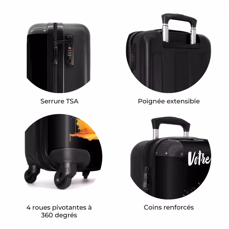 Valise avec nom - Palmiers maculés de peinture — 8
