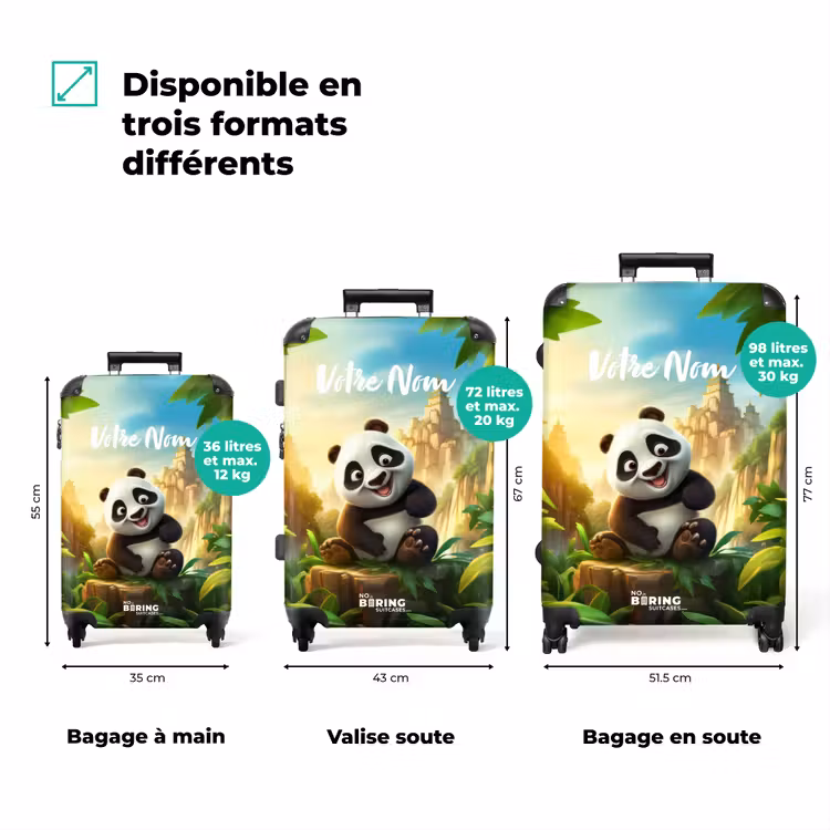 Valise avec nom - Peter Panda — 3