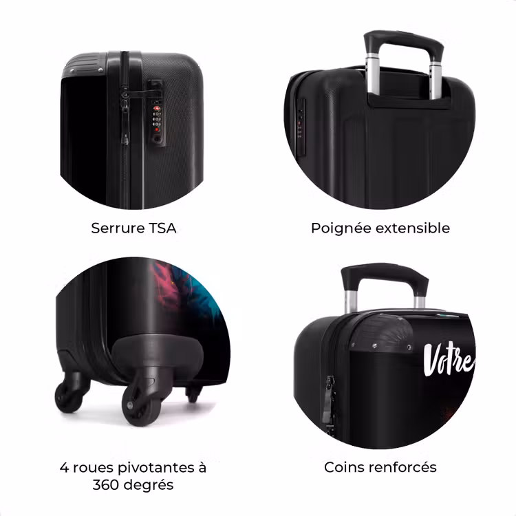 Valise avec nom - Singe avec gilet coloré — 8