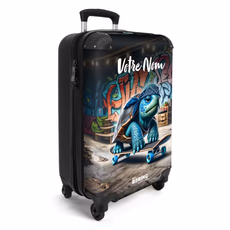 Valise avec nom - Tortue patineuse — 2