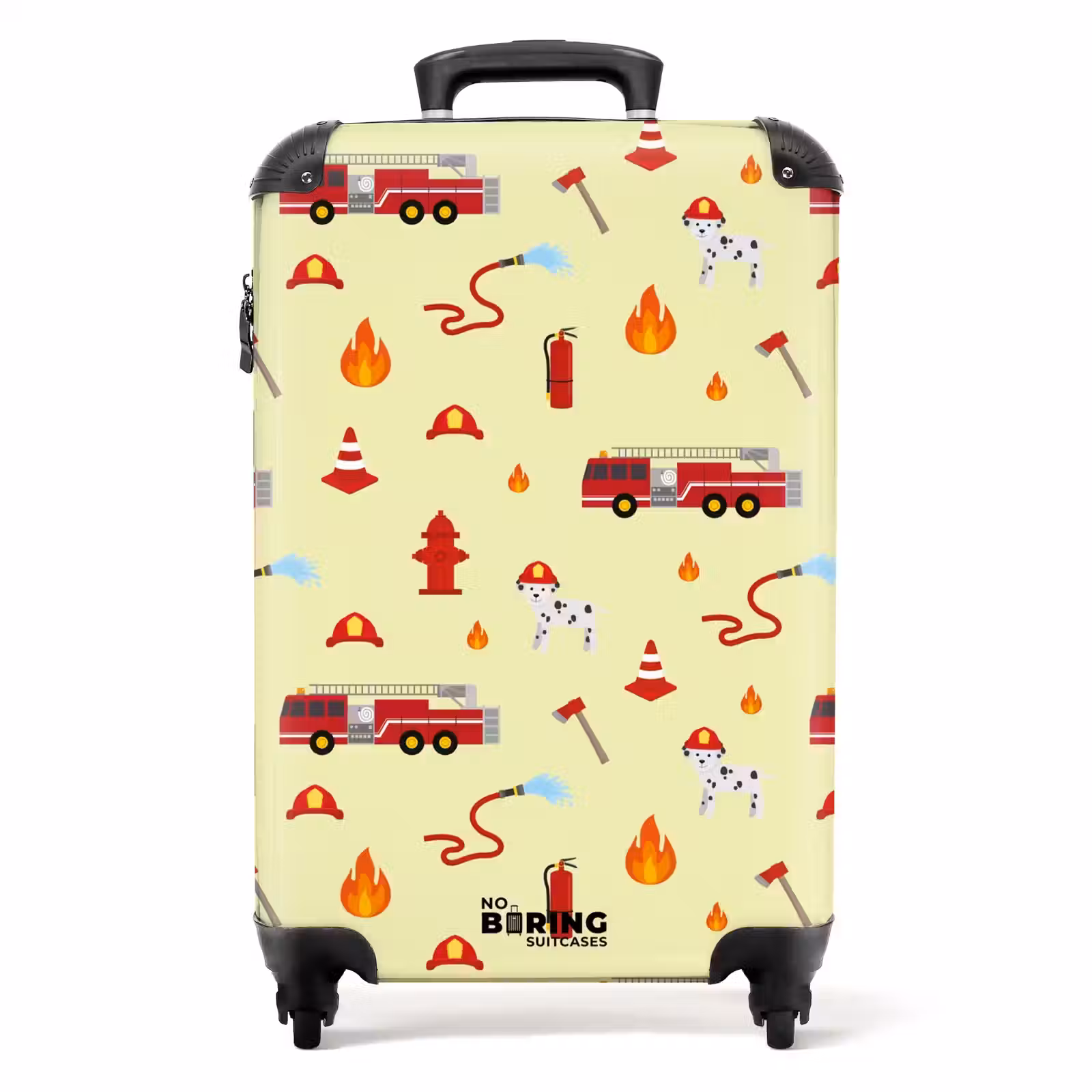 Valise - Motif de pompiers avec véhicules et flammes — 1