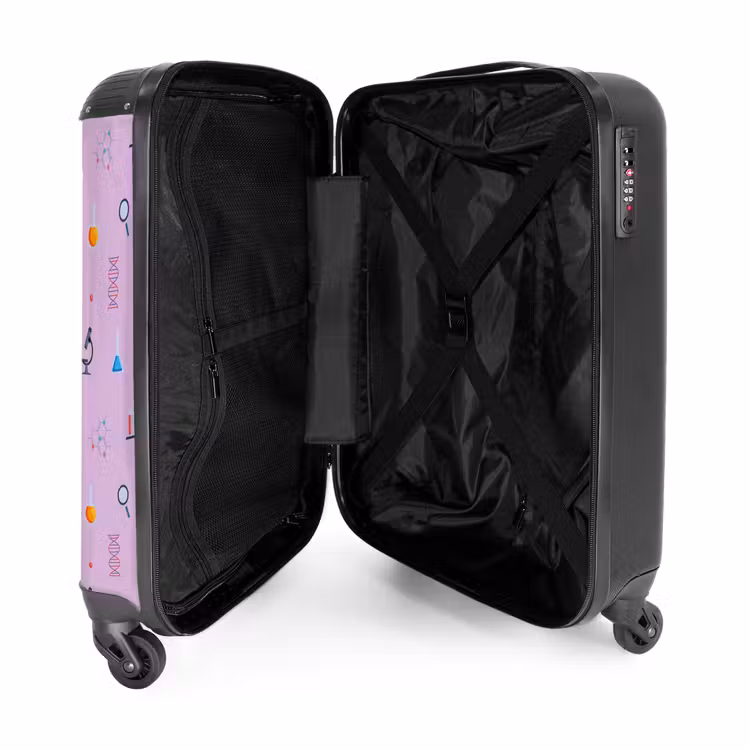 Valise - Motif de laboratoire et de science sur fond violet — 5