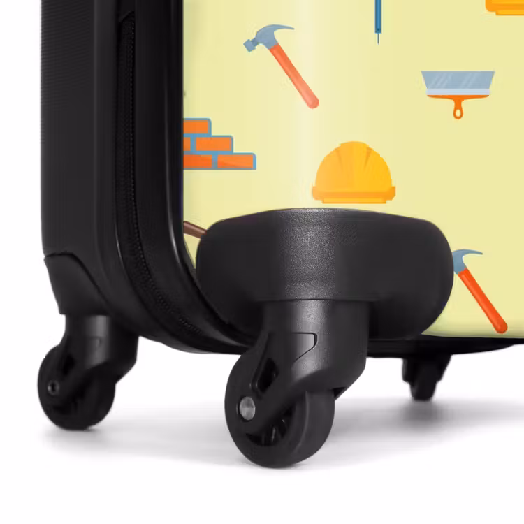 Valise - Motif d'outils de construction sur fond jaune clair — 7