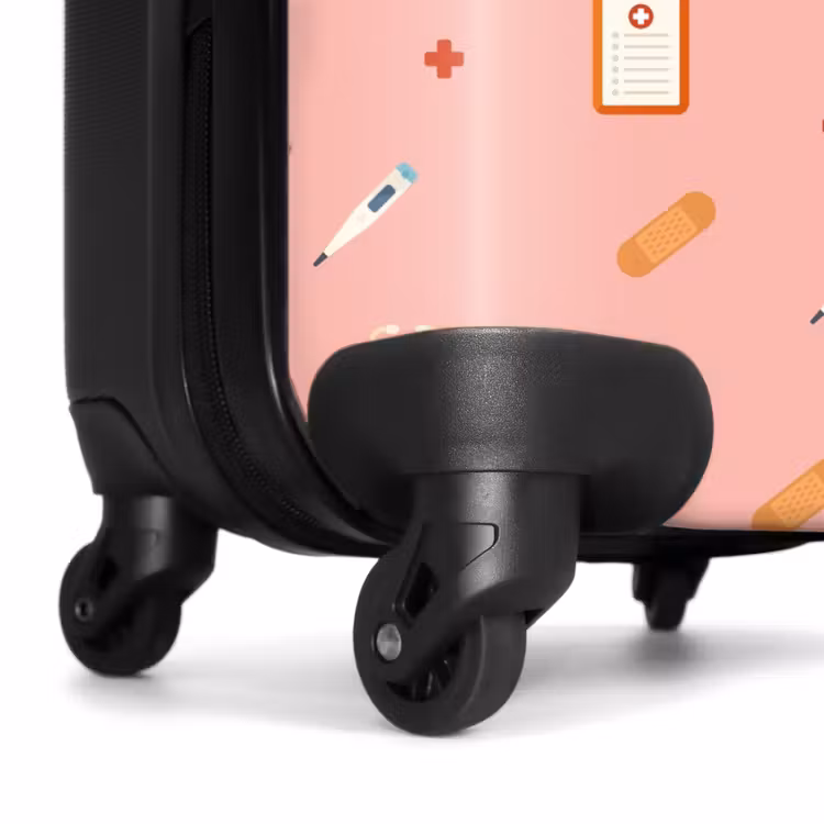 Valise - Symboles médicaux sur fond rose — 7