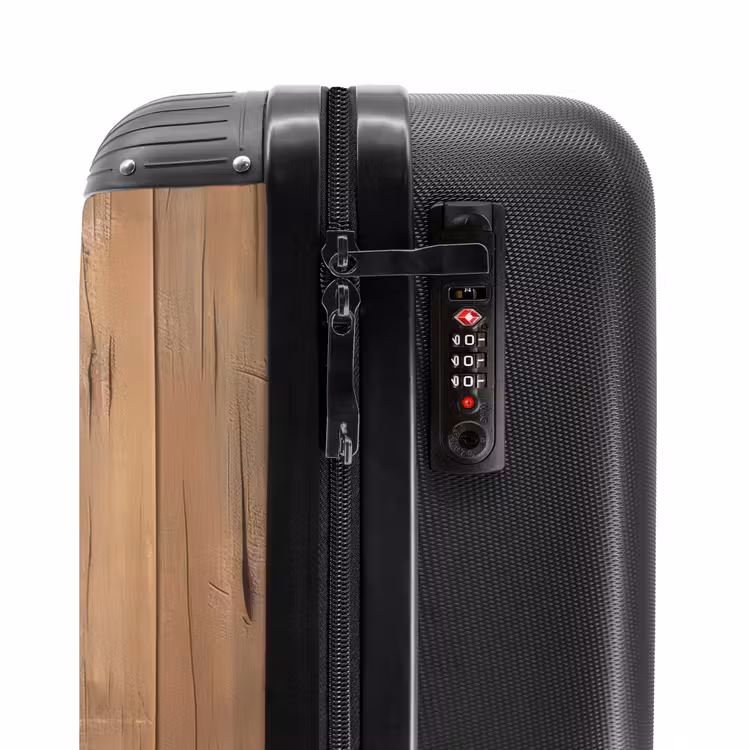 Valise - Un chien heureux regarde à travers une clôture en bois cassée — 6