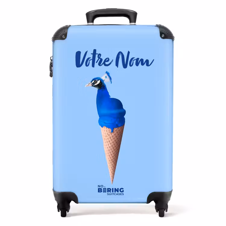 Valise avec nom - Cône de paon — 1