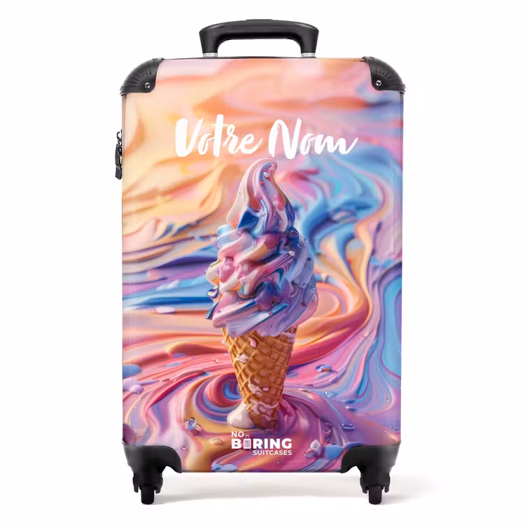 Valise avec nom - Tourbillon pastel — 1