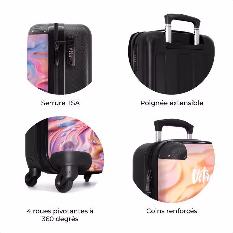 Valise avec nom - Tourbillon pastel — 8
