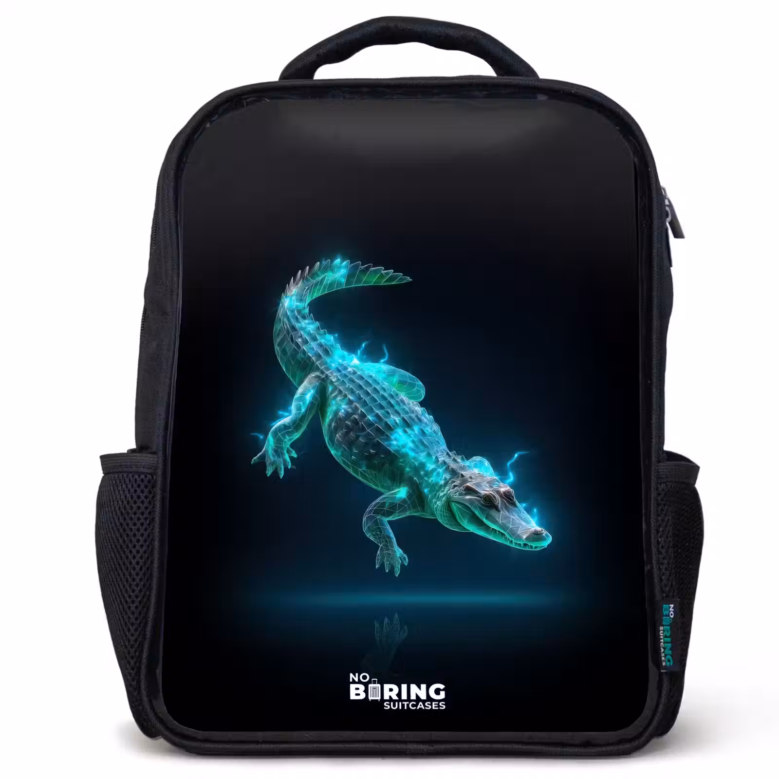 Sac à dos enfant - Noir - Le cyber-crocodile en action — 1