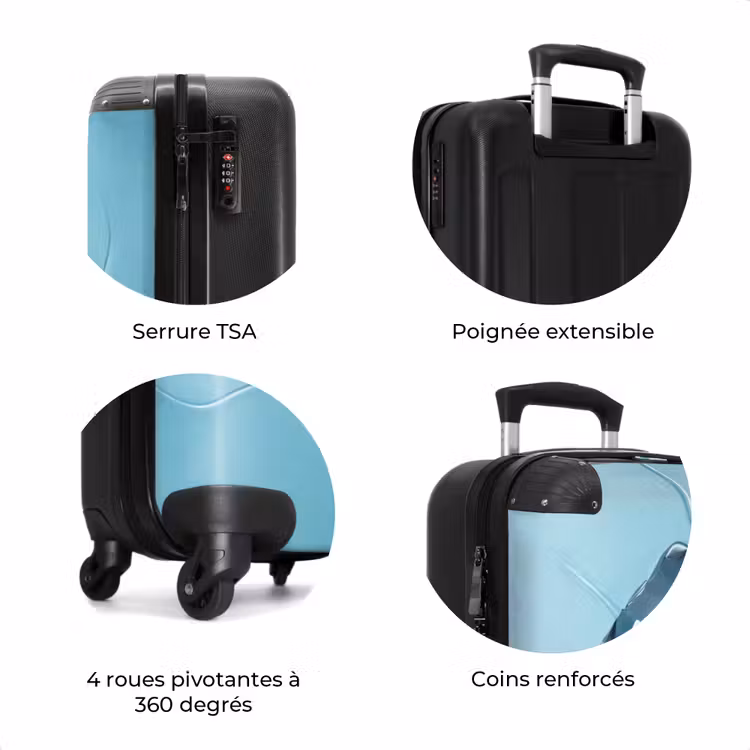 Valise - La licorne blanche traverse le plastique bleu — 8