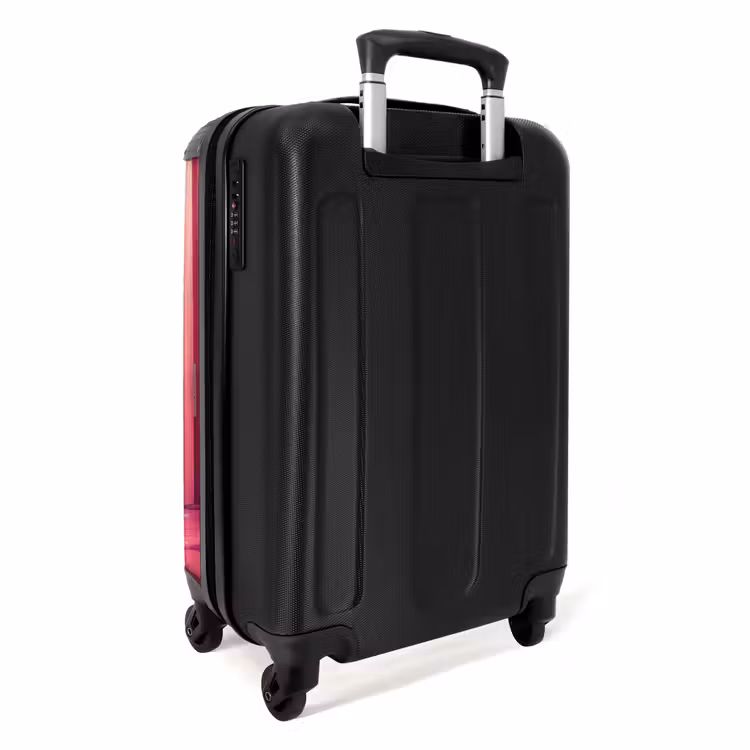 Valise - Un chat blanc se faufile à travers une porte rose — 4